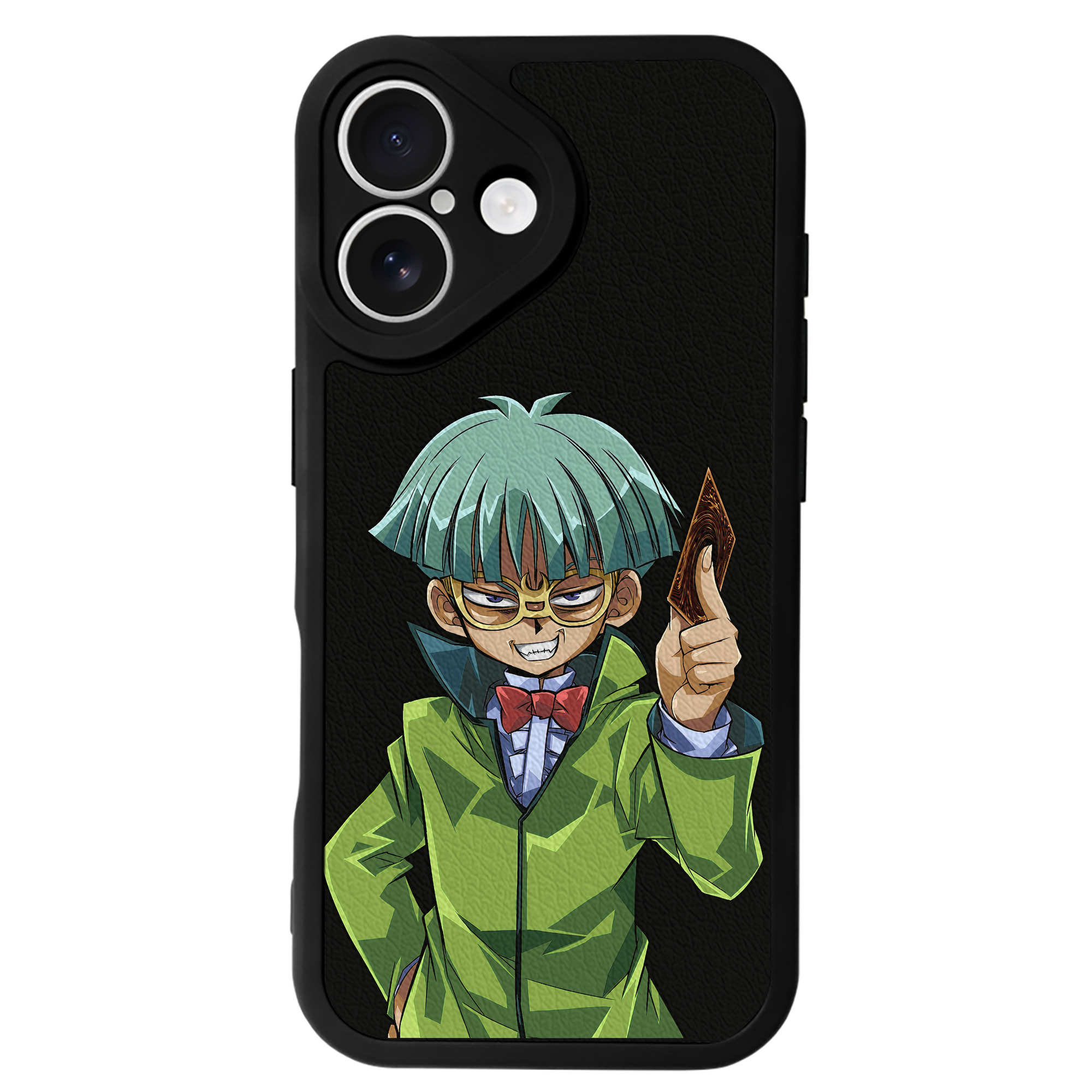 （画像用） 遊☆戯☆王 Yu-Gi-Oh! 【iPhone 16シリーズ対応】シリコンスマホケース（レザー調） 材質：シリコン